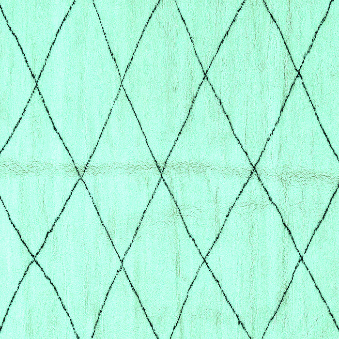 Square Machine Washable Solid Turquoise Modern Area Rugs, wshabs2950turq