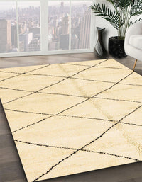 Abstract Yellow Solid Rug, abs2950