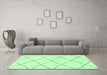 Machine Washable Solid Emerald Green Modern Area Rugs in a Living Room,, wshabs2950emgrn