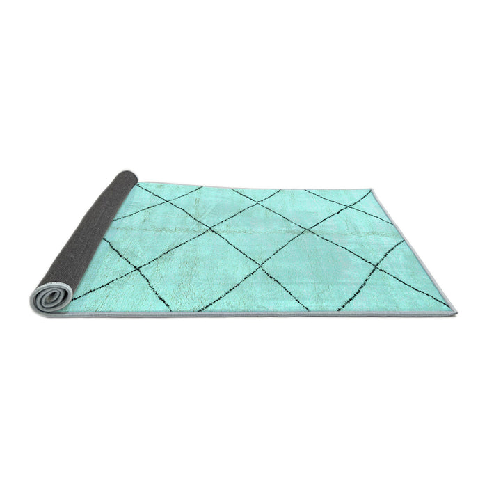 Sideview of Solid Light Blue Modern Rug, abs2950lblu