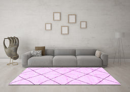 Machine Washable Solid Purple Modern Area Rugs in a Living Room, wshabs2950pur