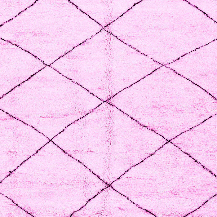 Machine Washable Solid Pink Modern Rug, wshabs2950pnk