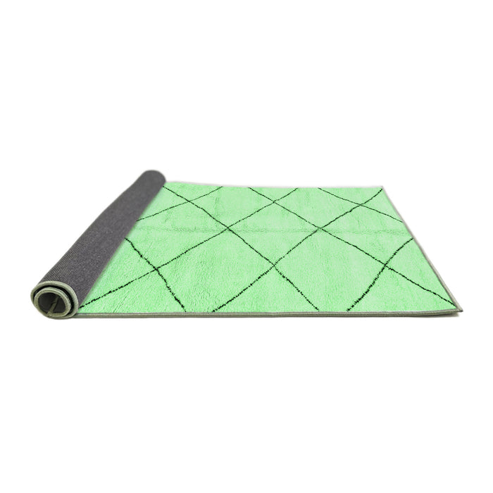 Sideview of Solid Emerald Green Modern Rug, abs2950emgrn