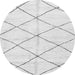 Round Solid Gray Modern Rug, abs2950gry