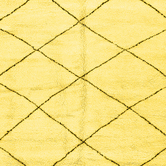 Machine Washable Solid Yellow Modern Rug, wshabs2950yw