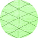 Round Solid Green Modern Rug, abs2950grn