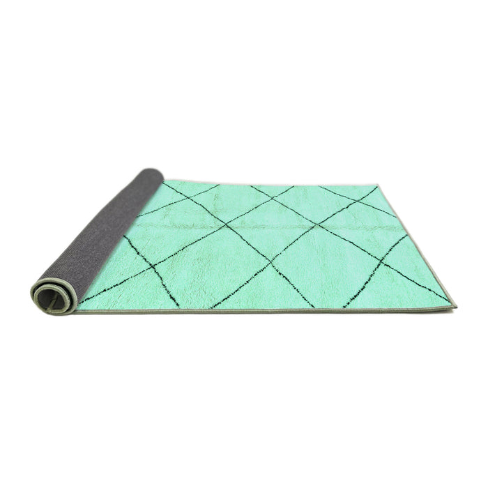 Sideview of Solid Turquoise Modern Rug, abs2950turq