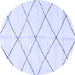 Round Solid Blue Modern Rug, abs2950blu