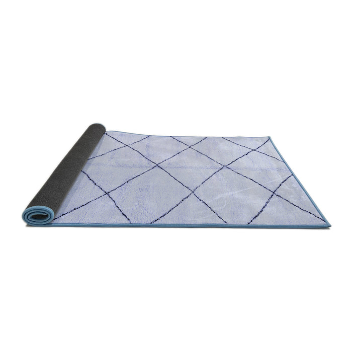 Sideview of Solid Blue Modern Rug, abs2950blu