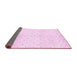 Sideview of Solid Pink Modern Rug, abs2951pnk