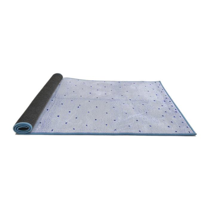 Sideview of Solid Blue Modern Rug, abs2951blu