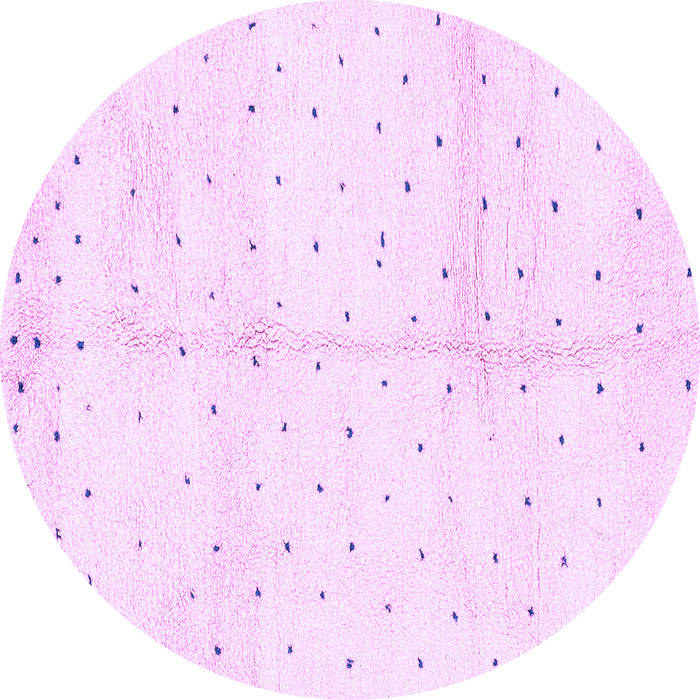 Round Solid Purple Modern Rug, abs2951pur