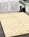 Machine Washable Abstract Brown Gold Rug in a Family Room, wshabs2951