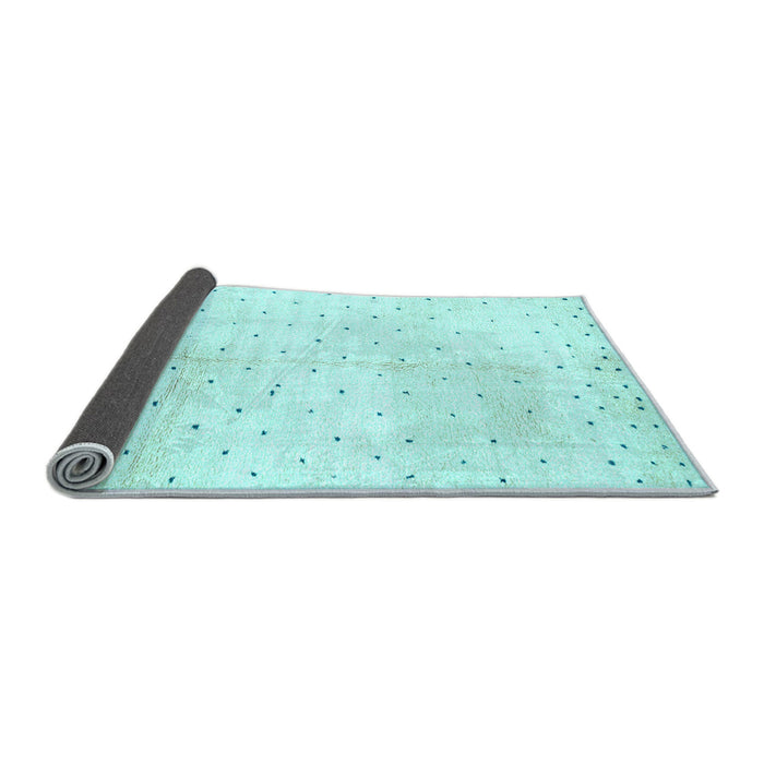 Sideview of Solid Light Blue Modern Rug, abs2951lblu