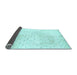 Sideview of Solid Light Blue Modern Rug, abs2951lblu