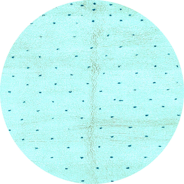 Round Solid Light Blue Modern Rug, abs2951lblu