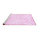 Sideview of Machine Washable Solid Pink Modern Rug, wshabs2951pnk