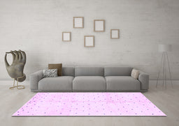 Machine Washable Solid Purple Modern Area Rugs in a Living Room, wshabs2951pur