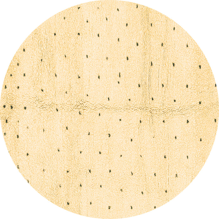 Round Machine Washable Solid Brown Modern Rug, wshabs2951brn