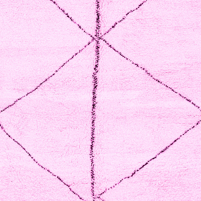 Machine Washable Solid Pink Modern Rug, wshabs2952pnk