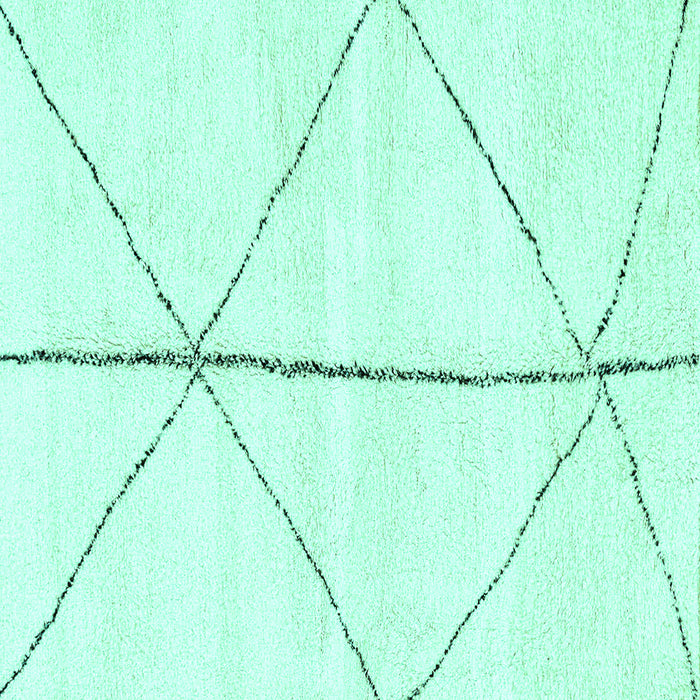 Square Solid Turquoise Modern Rug, abs2952turq