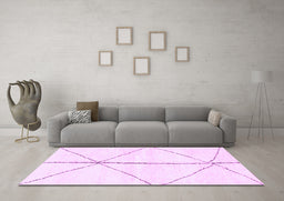Machine Washable Solid Purple Modern Area Rugs in a Living Room, wshabs2952pur