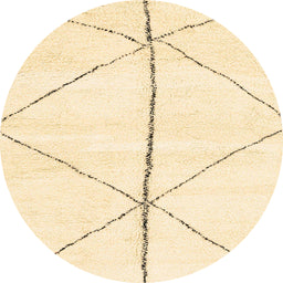 Round Machine Washable Abstract Brown Gold Rug, wshabs2952