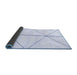 Sideview of Solid Blue Modern Rug, abs2952blu