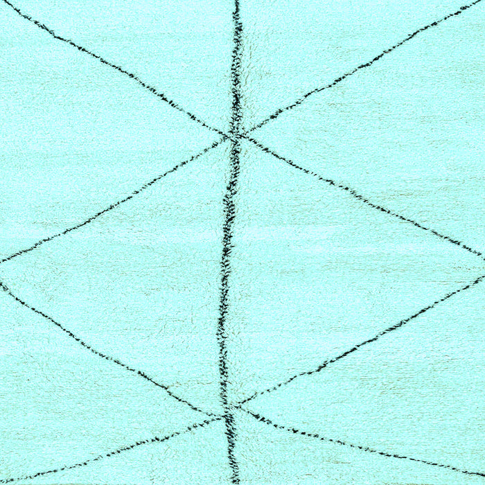 Square Machine Washable Solid Light Blue Modern Rug, wshabs2952lblu