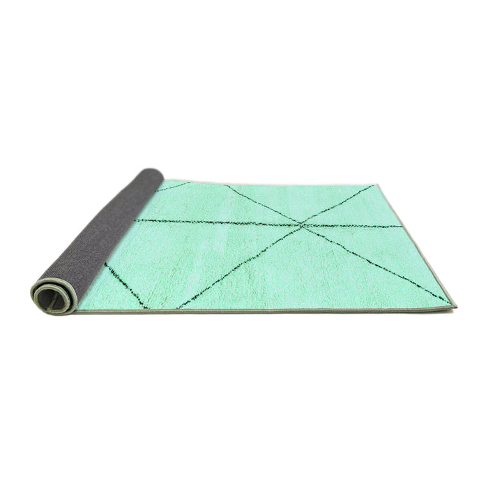 Sideview of Solid Turquoise Modern Rug, abs2952turq