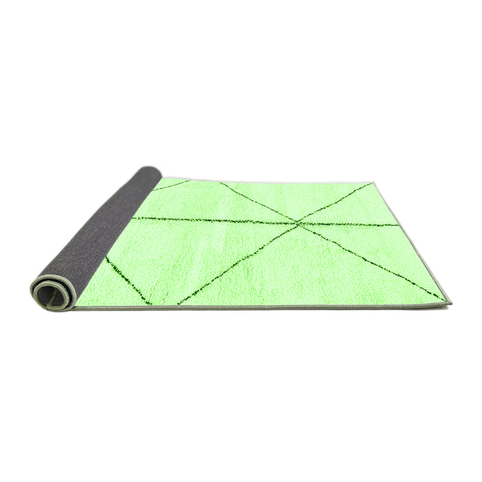 Sideview of Solid Green Modern Rug, abs2952grn