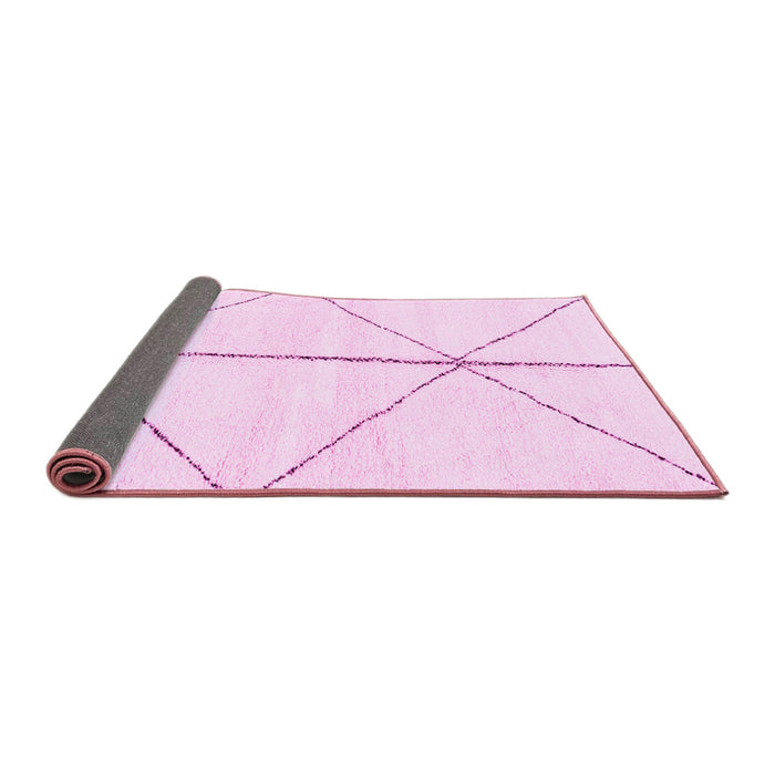 Sideview of Solid Pink Modern Rug, abs2952pnk