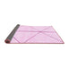 Sideview of Solid Pink Modern Rug, abs2952pnk