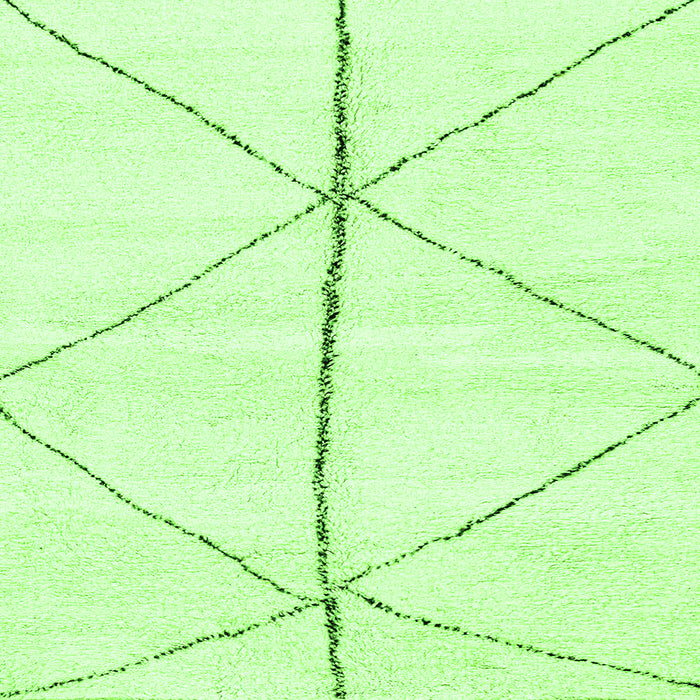 Square Solid Green Modern Rug, abs2952grn