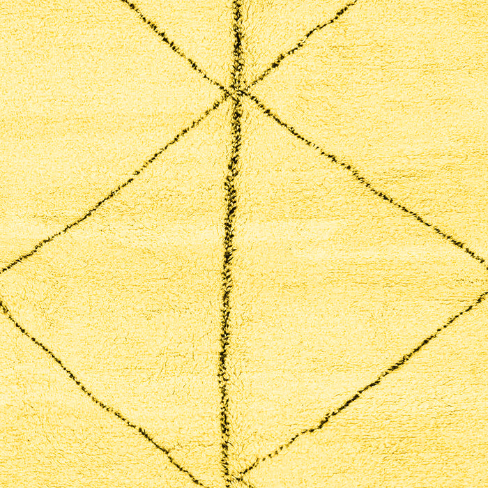 Machine Washable Solid Yellow Modern Rug, wshabs2952yw