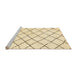 Sideview of Machine Washable Abstract Khaki Gold Rug, wshabs2953