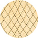 Round Solid Brown Modern Rug, abs2953brn