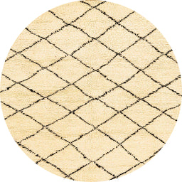 Round Abstract Khaki Gold Solid Rug, abs2953
