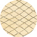 Round Abstract Khaki Gold Solid Rug, abs2953