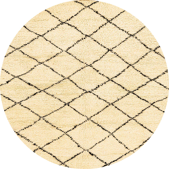 Round Machine Washable Abstract Khaki Gold Rug, wshabs2953
