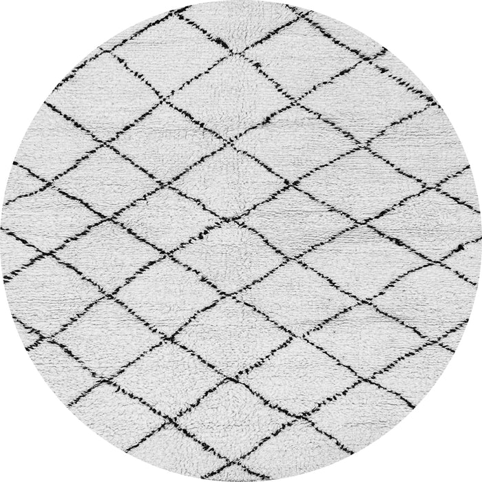 Round Solid Gray Modern Rug, abs2953gry