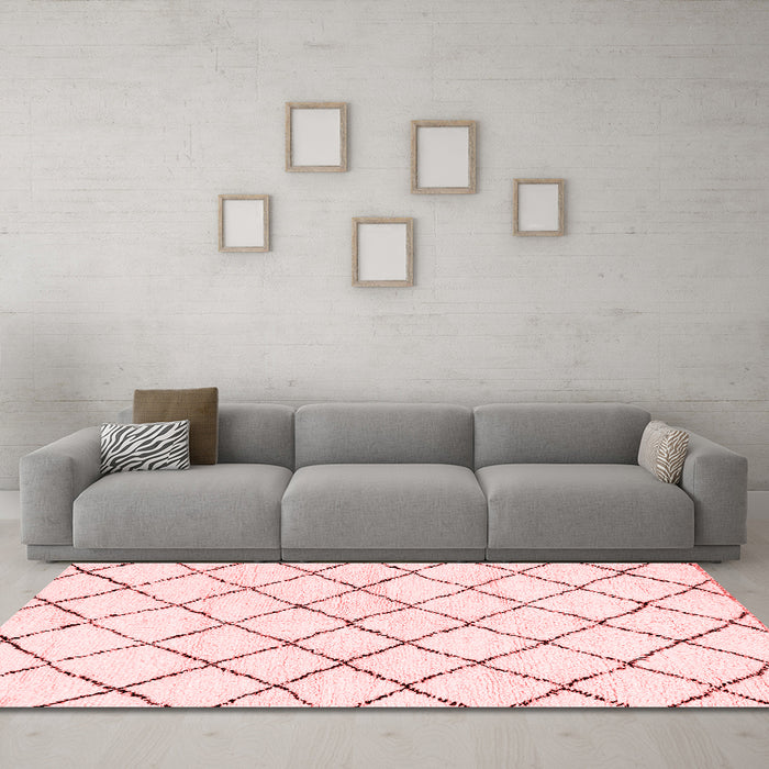 Modern Red Washable Rugs