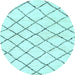 Round Solid Light Blue Modern Rug, abs2953lblu