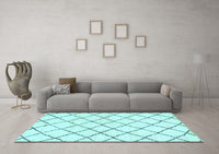 Machine Washable Solid Light Blue Modern Rug, wshabs2953lblu