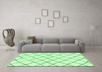 Machine Washable Solid Emerald Green Modern Rug, wshabs2953emgrn