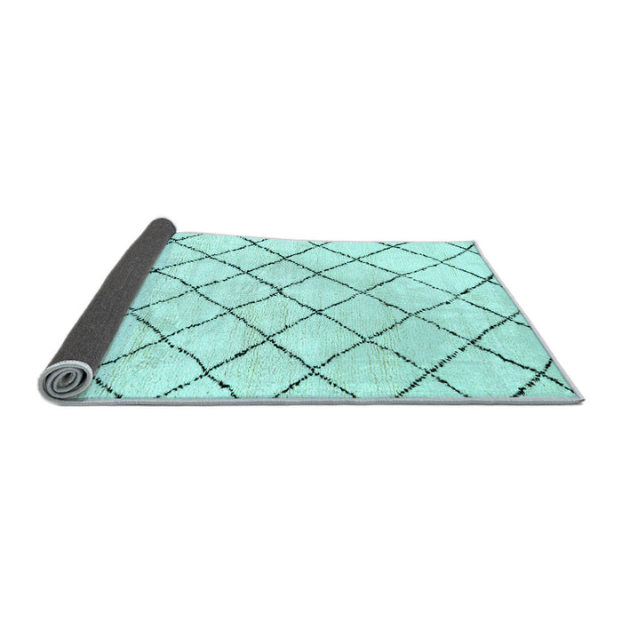 Sideview of Solid Light Blue Modern Rug, abs2953lblu