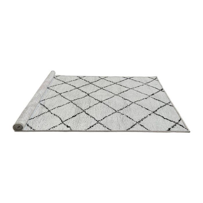 Sideview of Machine Washable Solid Gray Modern Rug, wshabs2953gry