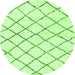 Round Solid Green Modern Rug, abs2953grn