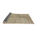 Sideview of Abstract Dark Gold Brown Modern Rug, abs2954