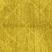 Square Abstract Yellow Modern Rug, abs2954yw